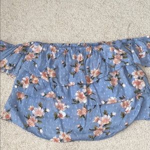 ♡american eagle crop flair shirt ♡